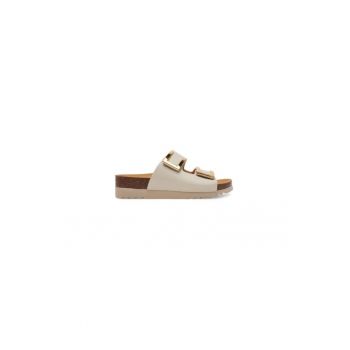 Papuci dama  304796456 - Piele naturala - Alb