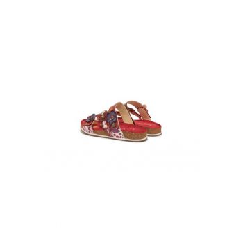 Papuci dama  305012609 - Piele naturala - Rosu