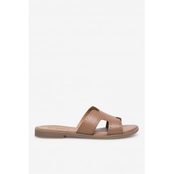 Papuci dama  5905588515562 - Piele naturala - Maro