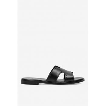 Papuci dama  5905588515593 - Piele naturala - Negru
