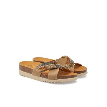 Papuci pentru femei  Scholl La Serena Strap cu talpa completa bioprint F32310-1056