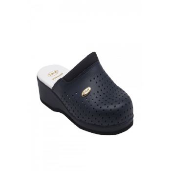 Saboti  Clog Back Guard - piele naturala - albastru