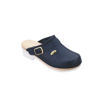 Saboti dama -  Clog Supercomfort - piele naturala - albastru