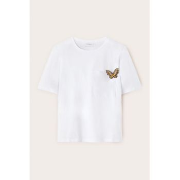 Tricou cu brosa fluture