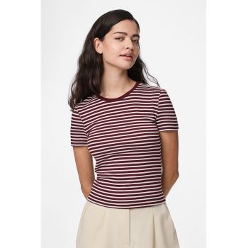 Tricou cu decolteu rotund si dungi