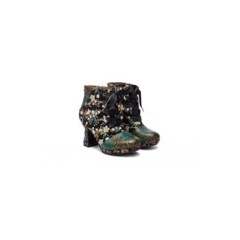 Ghete dama  304356353 - Piele naturala - Verde
