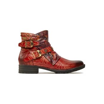 Ghete dama  304356858 - Piele naturala - Rosu