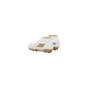 Ghete de fotbal baieti 304639661 - Piele ecologica - Alb Ghete de fotbal baieti 304639661 - Piele ecologica - Alb