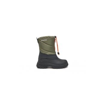 Ghete fete  304342806 - Piele ecologica - 33-34 EU - Verde