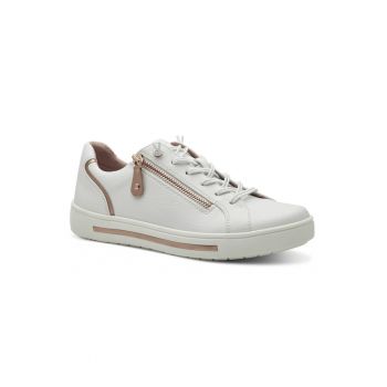 Jana Jana pantofi sport sport cu fermoar cu șireturi alb-rozuliu 23660-42-152 07479