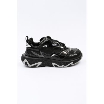 Pantofi sport masivi cu garnituri din piele