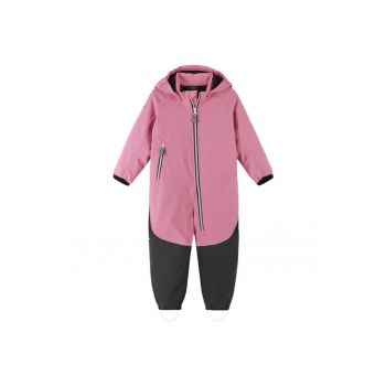 Salopeta copii softshell -  Impermeabil - Roz/Negru - 86cm