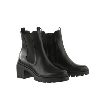 Botine cu toc dama - Hogl - casual - piele naturala - negru