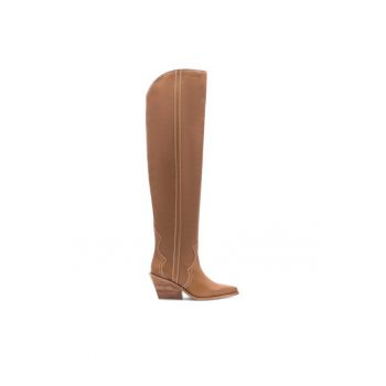 Botine dama -  590558800278936 - Piele naturala - Maro