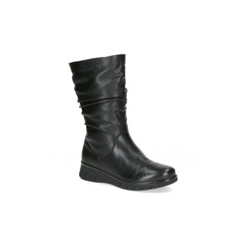 Botine dama  casual - piele naturala - negru