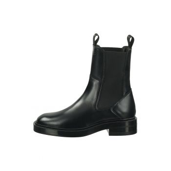 Ghete din piele cu segmente din material textil Fallwi