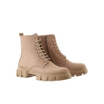 Ghete pentru dama - Hogl - casual - piele nabuc - bej