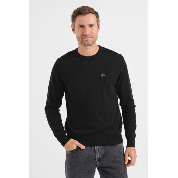Pulover regular fit din amestec de lana
