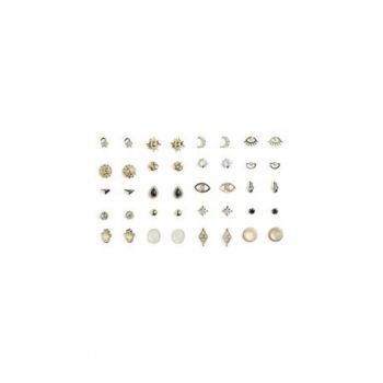 Set 20 perechi cercei  multicolor - material plastic