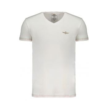 Tricou barbati -  95% bumbac - 5% elastan - Alb - SCOTI004J508
