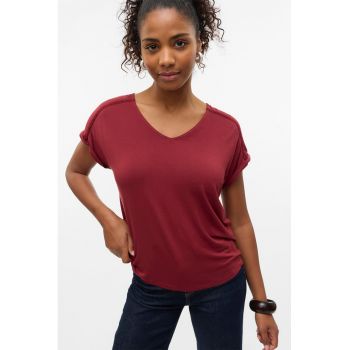 Tricou lejer cu decolteu in V