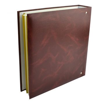 Album foto classic 23x28 cm, 50 pagini albe autoadezive, tip caiet mecanic culoare visiniu