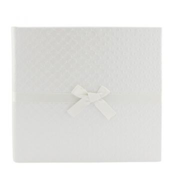 Album foto unique satin 10x15, 200 poze, piele ecologica, panglica satinata, spatiu notite culoare alb