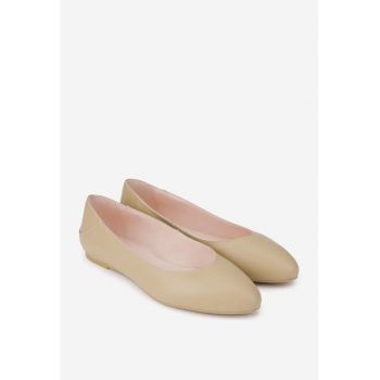Balerini dama piele naturala taupe