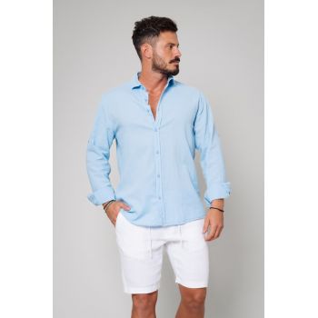 Camasa dIn 100% In Blue New 17519
