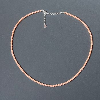 Colier coral roz Wave #94