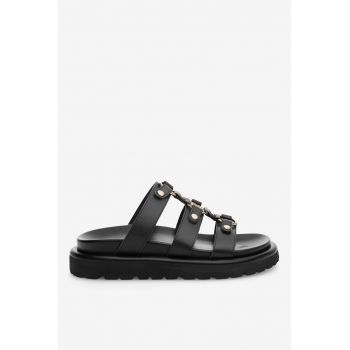 Papuci dama  5903698049373 - Piele naturala - Negru
