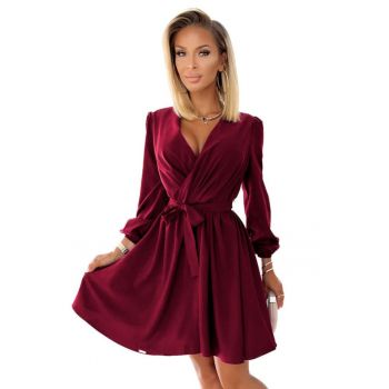 Rochie eleganta dama -  Bindy - Burgundia