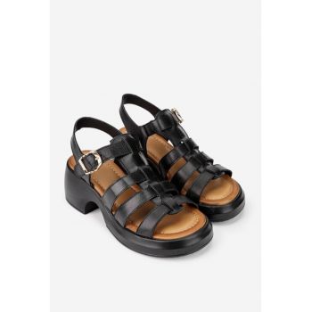 Sandale dama piele neagra