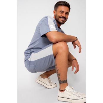 Set LeClub tricou oversized si pantalon scurt Duo Grey 15845