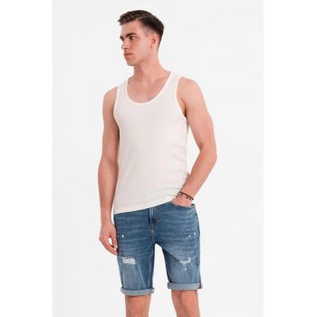 Top din amestec de bumbac cu model uni Top din amestec de bumbac cu model uni