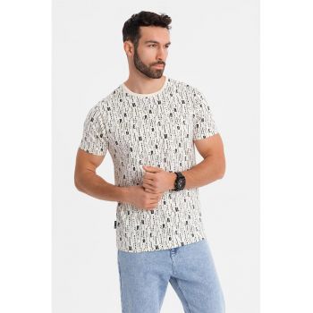 Tricou de bumbac cu model text