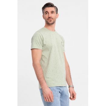 Tricou de bumbac cu pete decorative