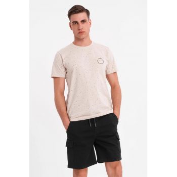 Tricou de bumbac cu pete decorative