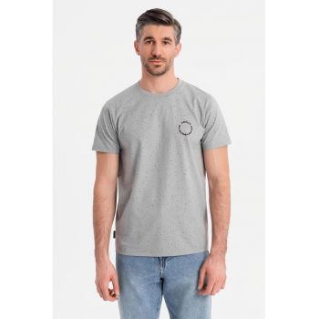 Tricou de bumbac cu pete decorative