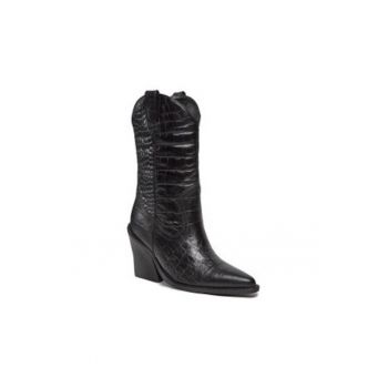 Cizme cowboy  Negru - piele naturală - Lana -