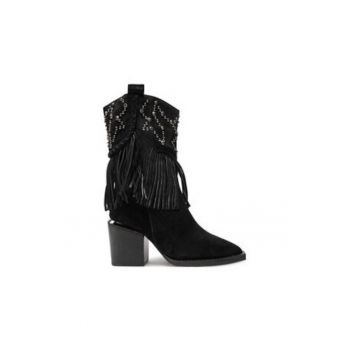 Cizme de cowboy  negru - piele naturala -