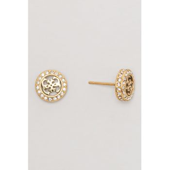 Earrings - Cercei rotunzi din otel inoxidabil cu logo