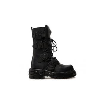 Ghete dama  M-373-S18 - piele naturala - negru -