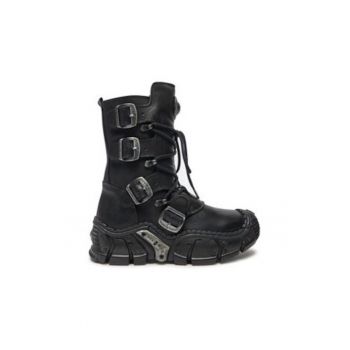 Ghete dama -  M-IMPACT013-S1 - piele naturala - negru -