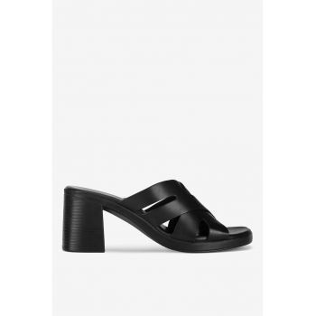 Papuci dama  5905588689300 - Piele naturala - Negru
