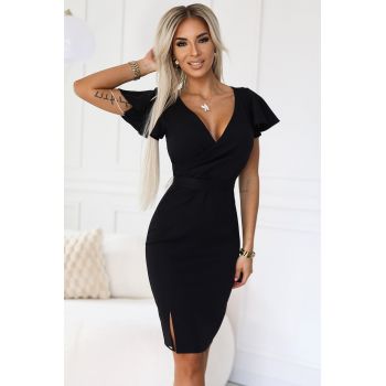 Rochie cu decolteu petrecut si maneca scurta -