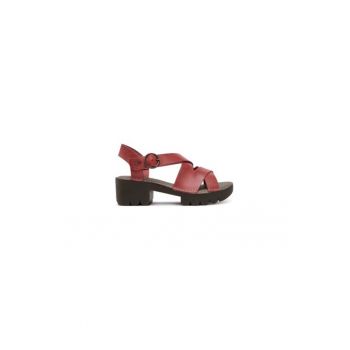 Sandale dama  305140456 - Piele naturala - Rosu