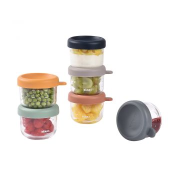 Set 6 recipiente sticla Beaba 150 ml Sunrise