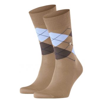 Set de sosete lungi din amestec de bumbac organic cu model in carouri Manchester Organic - 2 perechi