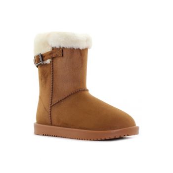 Botine de damă cu căptușeală  - Pansa maro